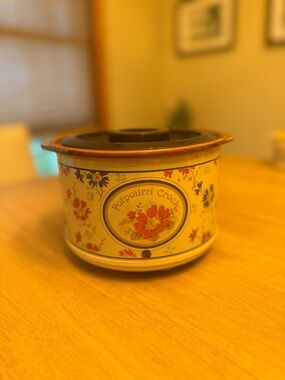 Vintage Crock Pot Potpourri Crock XL Floral Electric Simmer Pot – Cottagecore